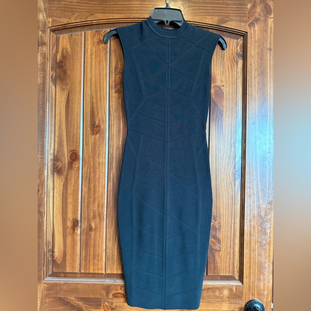 Ted Baker Black Sleeveless Bateau Midi Dress